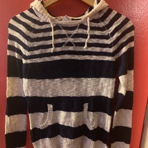 Blue and beige stripped hoody